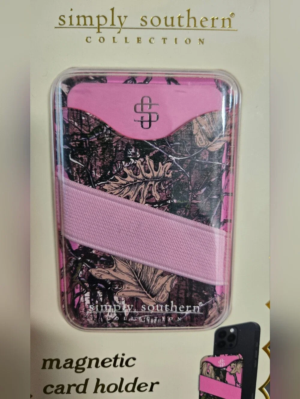 Simply Southern Pink Camouflage Magnetic Card Holder